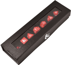 Ultra Pro - D&D Heavy Metal Red And White Dice Set 7pc